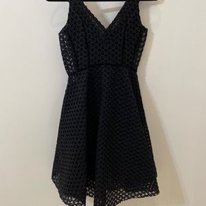 Maje black knit basket dress NWT